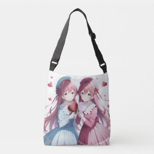 Anime hearts Valentine's Day Crossbody Bag