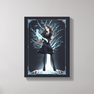 Anime Hermione Granger's Otter Patronus Canvas Print
