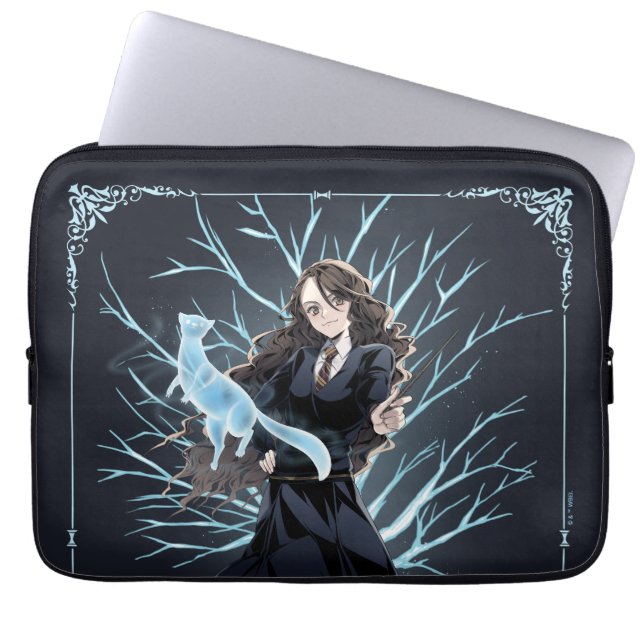 Anime Hermione Granger's Otter Patronus Laptop Sleeve (Front)