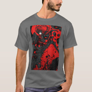 Anime Horror Aesthetic Scary Creepy Girl Japanese  T-Shirt