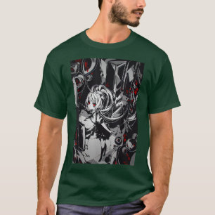 Anime Horror Aesthetic Scary Creepy Girl Japanese  T-Shirt