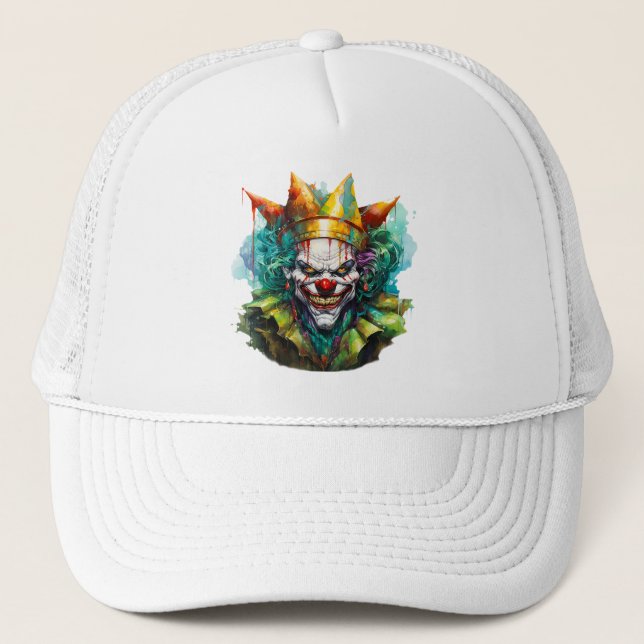 Anime Horror Clown Trucker Hat (Front)