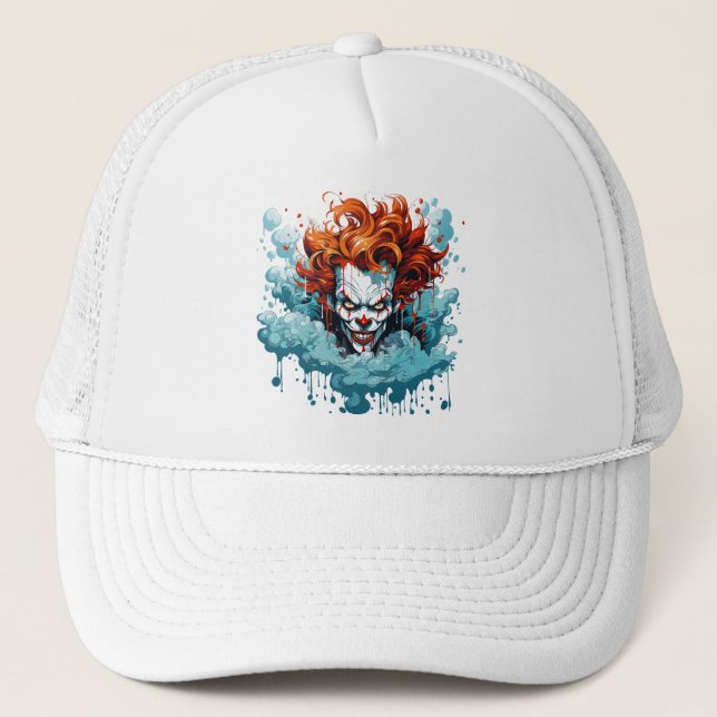 Anime Horror Clown Trucker Hat (Front)