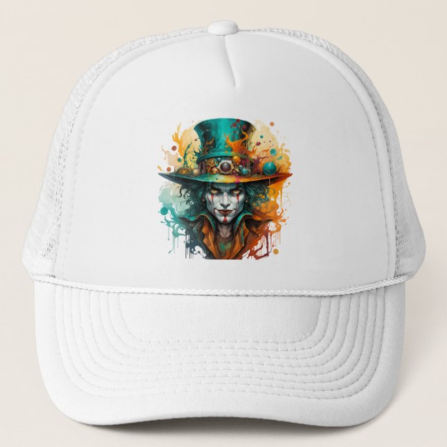 Anime Horror Clown Trucker Hat (Front)