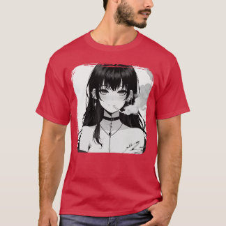 Anime Horror Girl Aesthetic Grunge Waifu Japanese  T-Shirt