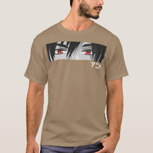 Anime in Japanese Characters Kawaii Eyes Face Prem T-Shirt