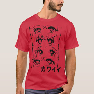 Anime in Japanese, Manga Face Motif Japan, Series T-Shirt