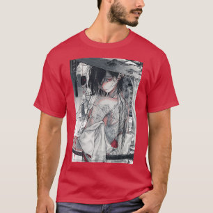 Anime Japanese Aesthetic Samurai Girl Soft Grunge  T-Shirt