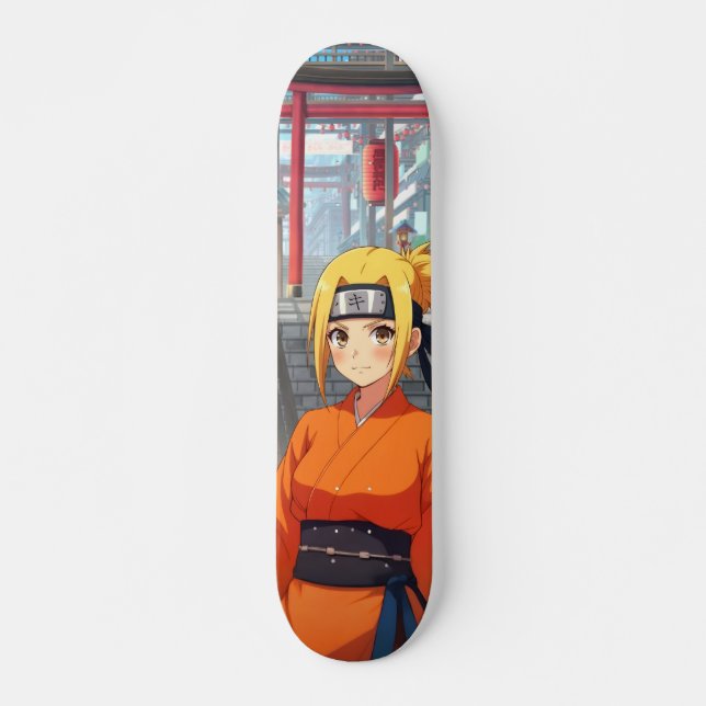 Anime Japanese Ninja Village Skateboard (Front)