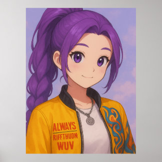 Anime K-Pop Idol Group | Original Manga-Style Pop Poster