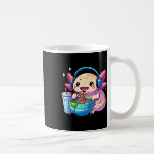 Anime Kawaii Axolotl Eating Ramen Noodles Kids Tee Coffee Mug