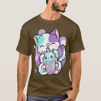 Anime Kawaii Cat Boba Bubble Tea Neko Boba Tea Cat