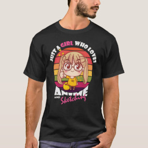 Anime Kawaii Girl for Anime & Sketching Lover T-Shirt