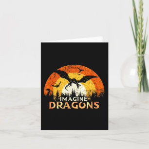 Anime Kawaii Mythical Fantasy Dragons Imagine Vint Card