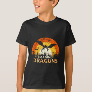 Anime Kawaii Mythical Fantasy Dragons Imagine Vint T-Shirt
