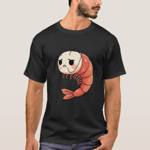 Anime Kawaii Shrimp Chibi, Cute Grumpy Shrimp Mang T-Shirt