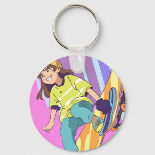 Anime Key Ring Girl's HAMbyWhiteGlove