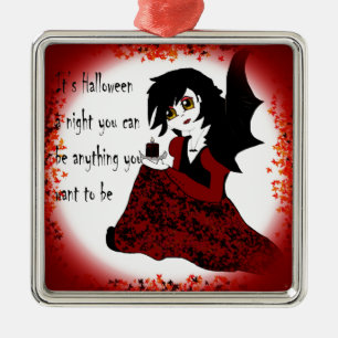 Anime Little Girl Vampire Metal Tree Decoration