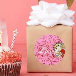 Anime Love- Classic Round Sticker