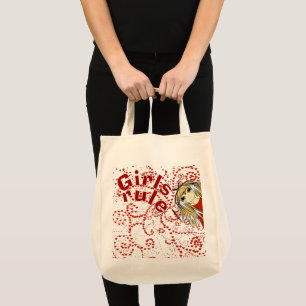 Anime Love Girls Rule Tote Bag