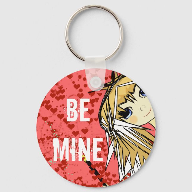 Anime Love- Personalise - Key Ring (Front)