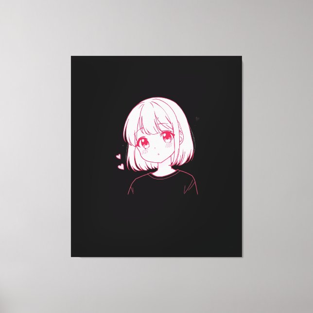 "Anime Love Vibes" Canvas Print (Front)