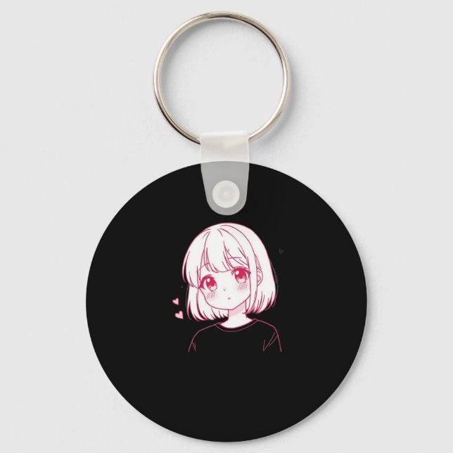 "Anime Love Vibes" Key Ring (Front)