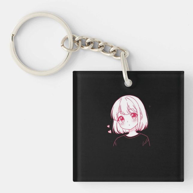 "Anime Love Vibes" Key Ring (Front)