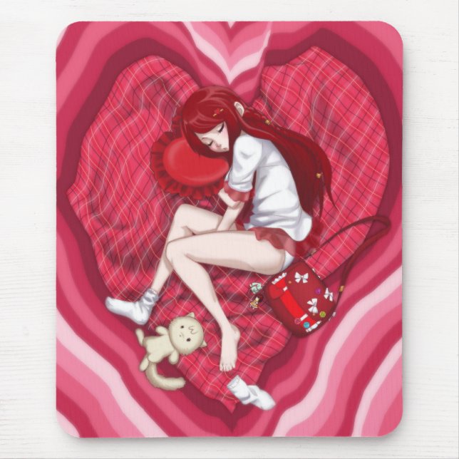 Anime Lovely Dreams Mouse Mat (Front)