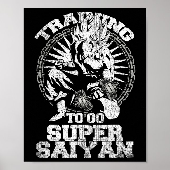 Anime Lover Bodybuilder Funny Workout Fitness Gym  Poster (Front)