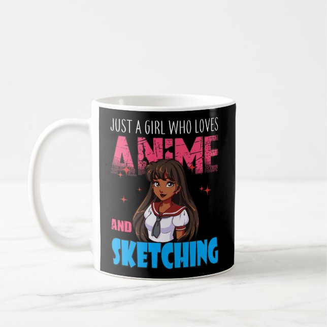 Anime Lover Girl Just A Girl Who Loves Anime And S Coffee Mug (Left)