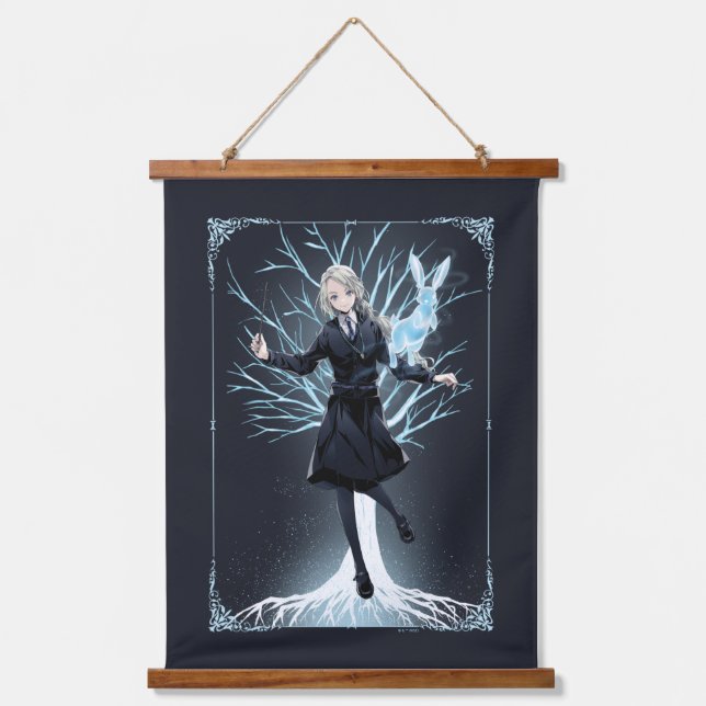 Anime Luna Lovegood's Rabbit Patronus Hanging Tapestry (Front)