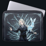 Anime Luna Lovegood's Rabbit Patronus Laptop Sleeve<br><div class="desc">This captivating anime-style illustration depicts Luna Lovegood, a distinctive and enchanting character from the Harry Potter series, casting her Patronus charm. Adorned in her Ravenclaw uniform, Luna skilfully summons her Patronus, which takes the form of a radiant, glowing rabbit, amidst a cascade of icy branches. The artwork's deep blue backdrop,...</div>