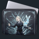 Anime Luna Lovegood's Rabbit Patronus Laptop Sleeve<br><div class="desc">This captivating anime-style illustration depicts Luna Lovegood, a distinctive and enchanting character from the Harry Potter series, casting her Patronus charm. Adorned in her Ravenclaw uniform, Luna skilfully summons her Patronus, which takes the form of a radiant, glowing rabbit, amidst a cascade of icy branches. The artwork's deep blue backdrop,...</div>