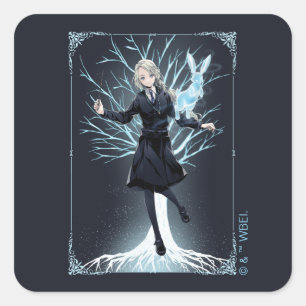 Anime Luna Lovegood's Rabbit Patronus Square Sticker