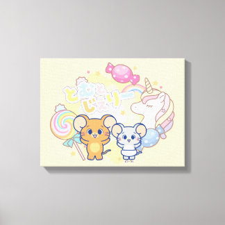 Anime Magical Candyland with Jerry and Tuffy Canvas Print