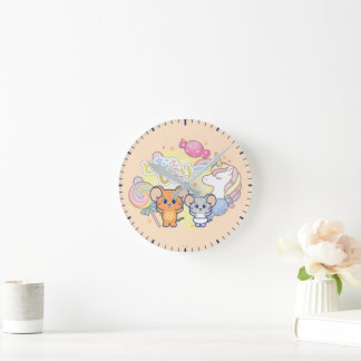 Anime Magical Candyland with Jerry and Tuffy Round Clock