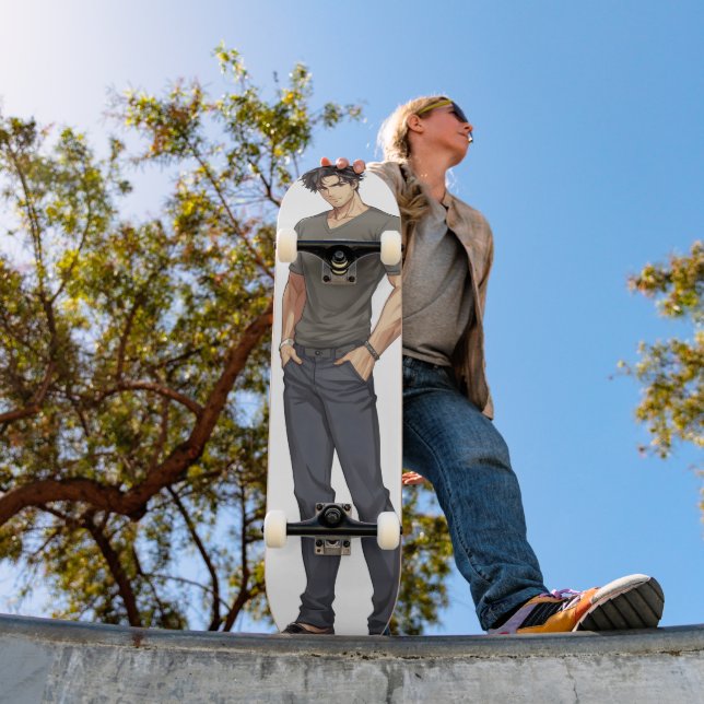Anime Man Handsome Zaddy Skateboard (Outdoor 1)