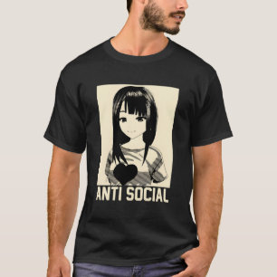 Anime Manga Aesthetic Japanese Goth Antisocial Tee