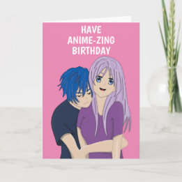 Anime Manga Couple Birthday Card