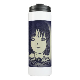 anime manga cute girl in despair  thermal tumbler