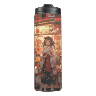 Anime Manga Cute Market Scene Inspired Tumbler 