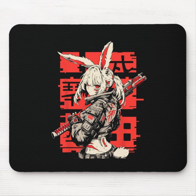 Anime Manga Cyberpunk Aesthetic Techwear Harajuku  Mouse Mat (Front)