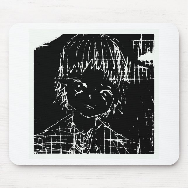 anime manga everyday black project mouse mat (Front)