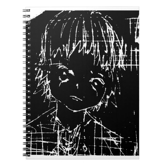anime manga everyday black project notebook (Front)