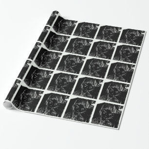 anime manga everyday black project wrapping paper