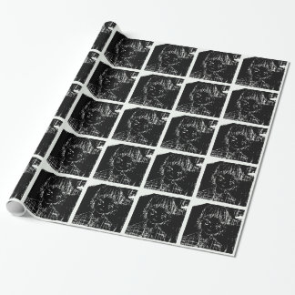 anime manga everyday black project wrapping paper