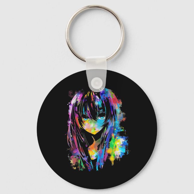Anime Manga Graphic Colourful Art Anime  Key Ring (Front)