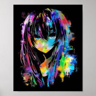 Anime Manga Graphic Colourful Art Anime  Poster