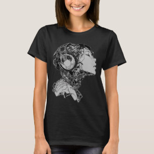 Anime Manga Graphic Headphone Illustration Anime  T-Shirt